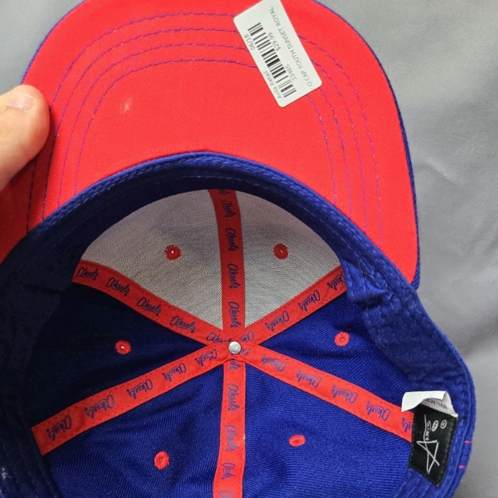 Aksels Colorado Sun & Mountain Youth Snapback Hat Royal Blue Red - Picture 6 of 8